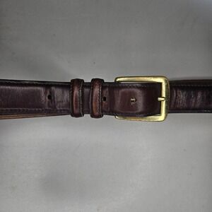 Allen Edmonds Mens Brown Leather Dress Belt Size 38 24035